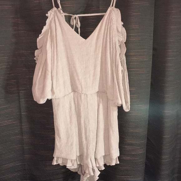 Dresses & Skirts - Pink Romper with Shoulder Cut Outs